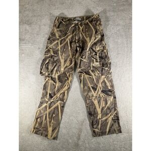 Columbia Camo Cargo Pants Vtg Adjustable Waist Hunting Waterfowl (32-34)x30 **
